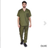 Unisex Cargo Solid V-Neck Scrub Set