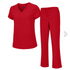 Women's Cool Stretch V-Neck Cargo Scrub Top and Pant Set