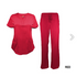 Women's Soft Stretch Drop-Neck Scrub Set